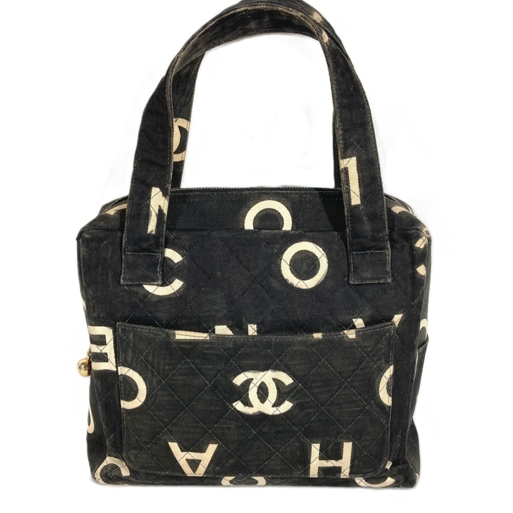 CHANEL Vintage All-Over Print Icon CC Coco Mark Logo Bag Tote Handbag Canvas ...